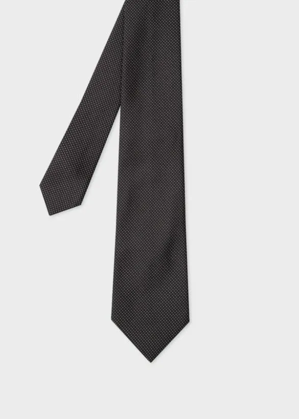 Paul Smith Ties 039Mini Dot039 Silk Tie Black 8211 Mens