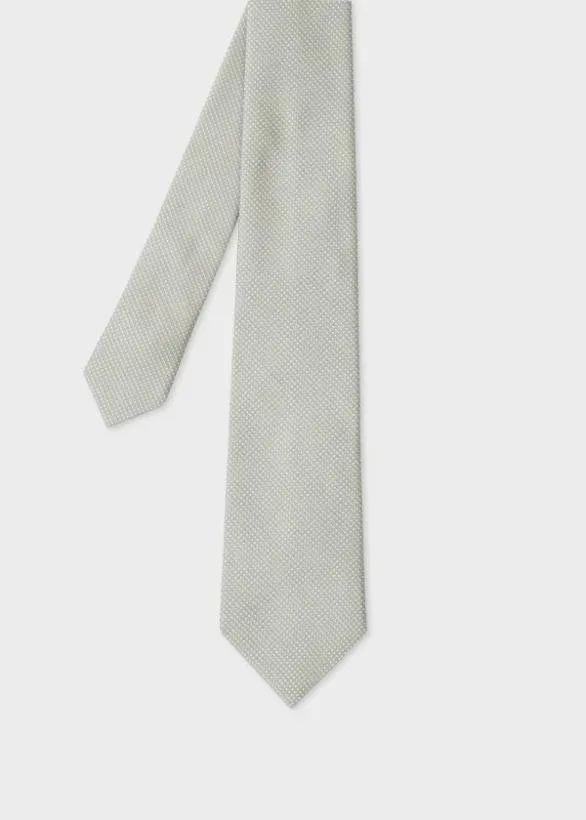 Paul Smith Ties Mini Dot Silk Tie Grey 8211 Mens
