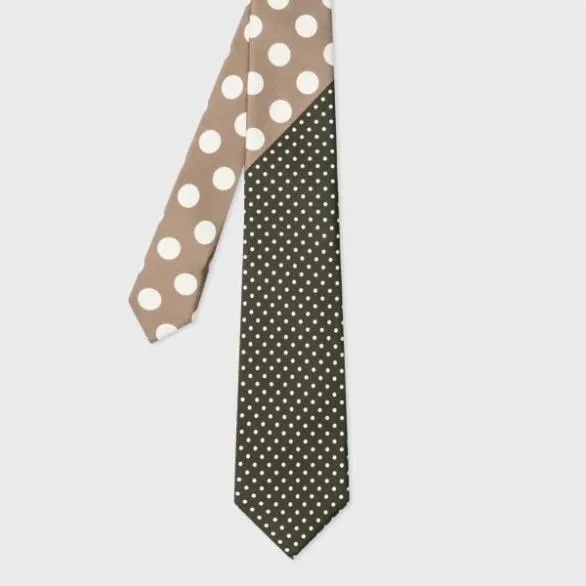 Paul Smith Ties Mixed Polka Dot Silk Tie Green 8211 Mens