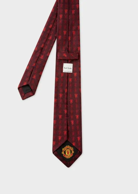 Paul Smith Ties Paul Smith and Manchester United 8211 039Red Devil039 Narrow Tie Red 8211 Mens