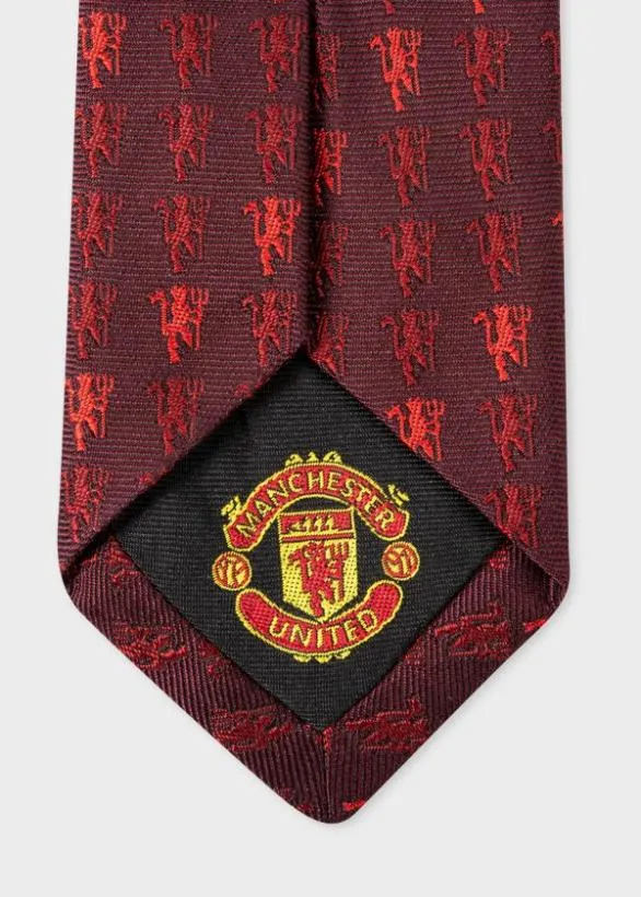 Paul Smith Ties Paul Smith and Manchester United 8211 039Red Devil039 Narrow Tie Red 8211 Mens
