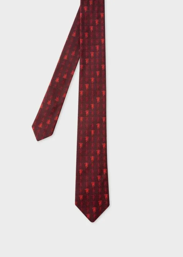 Paul Smith Ties Paul Smith and Manchester United 8211 039Red Devil039 Narrow Tie Red 8211 Mens