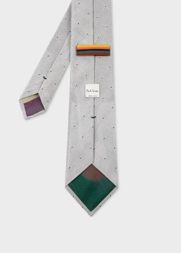 Paul Smith Ties Silk 039Dots039 Tie Grey 8211 Mens