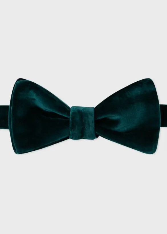 Paul Smith Ties Velvet SelfTie Bow Tie Dark Green 8211 Mens
