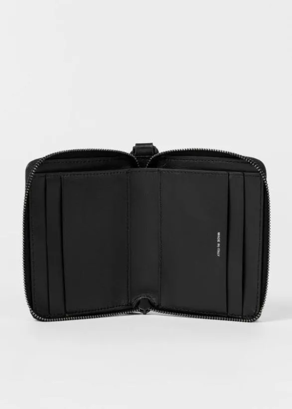 Paul Smith Wallets 039Shadow Stripe039 Leather Zip Wallet Black 8211 Mens