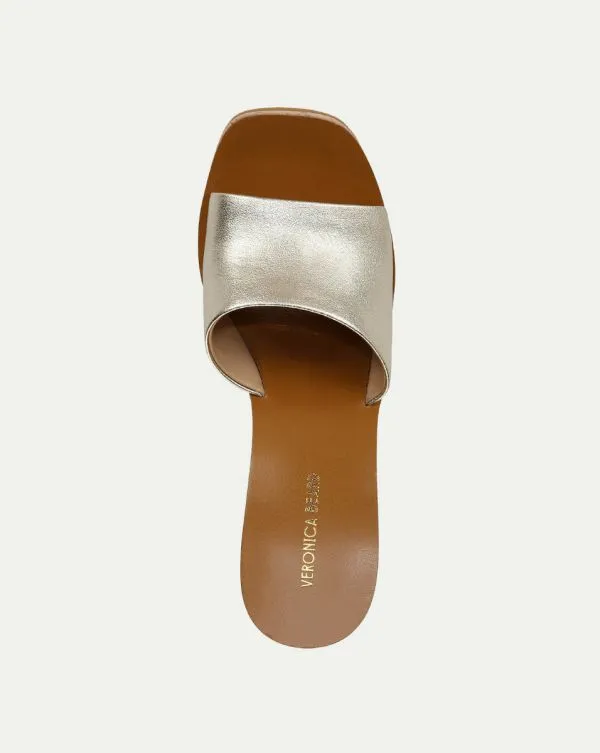 Paulita Metallic Wedge Sandal Platinum Women Veronica Beard Shoes