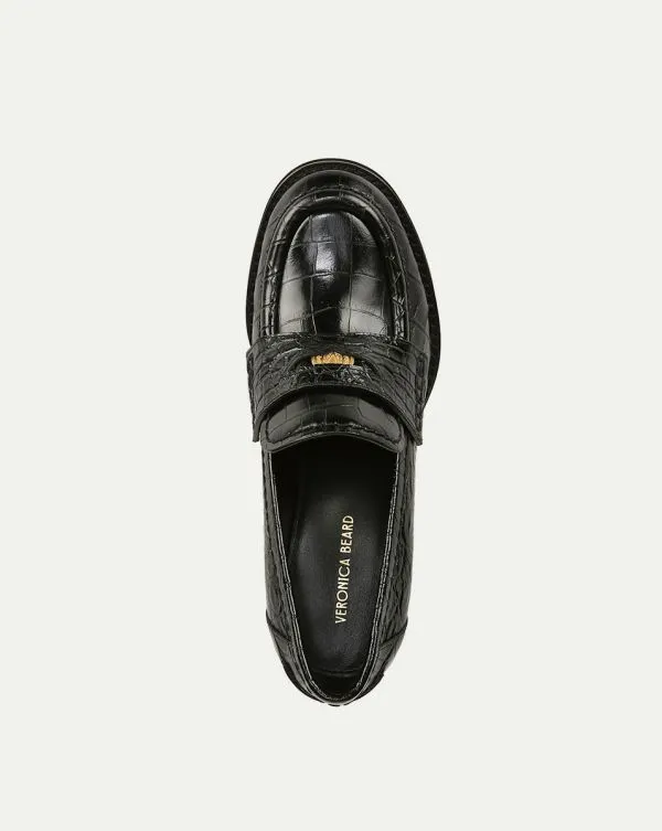 Penny Loafer Heel Black Women Veronica Beard Shoes Penny Loafer Heel Black Women Veronica Beard Shoes