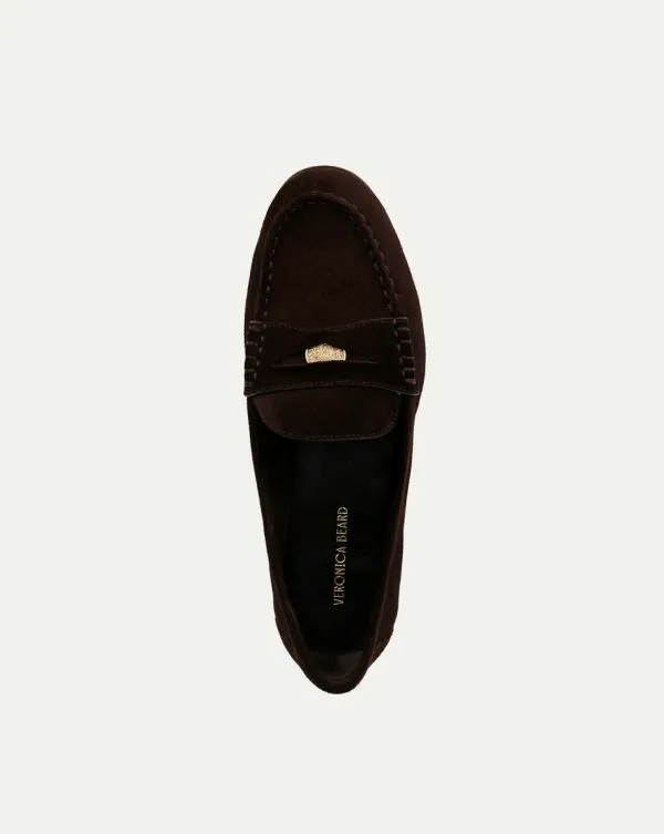 Penny Suede Loafer Espresso Women Veronica Beard Shoes