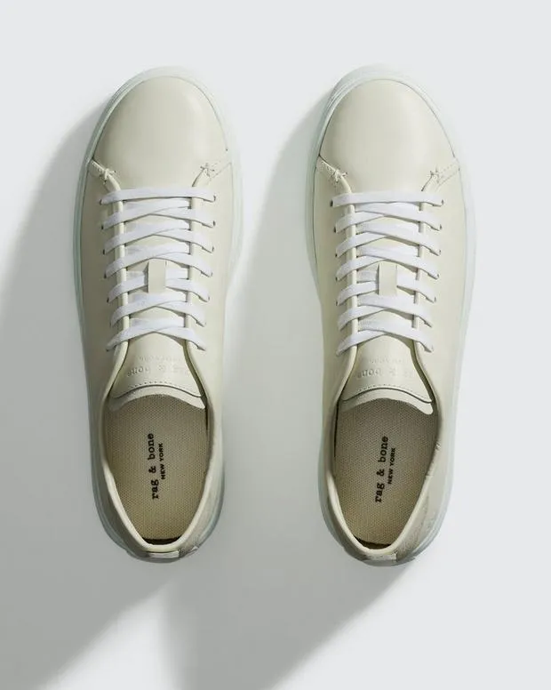 Perry Leather Sneaker BlackBone WhiteOff Wht Men Sweatshirts rag and bone