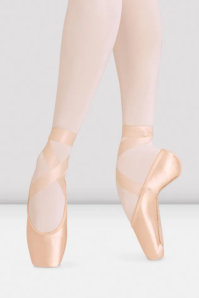Pointe Adult European Balance Longer Length Pointe Shoes Pink Satin Bloch
