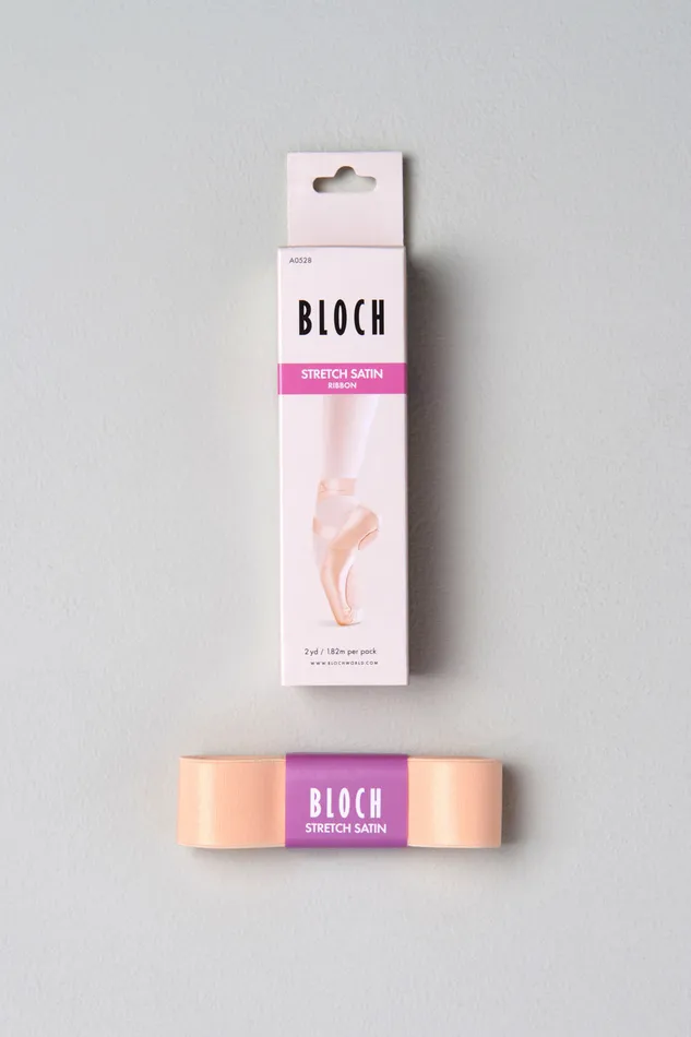 Pointe Shoe Essentials Accessories Stretch Satin Ribbon Pink Satin Bloch