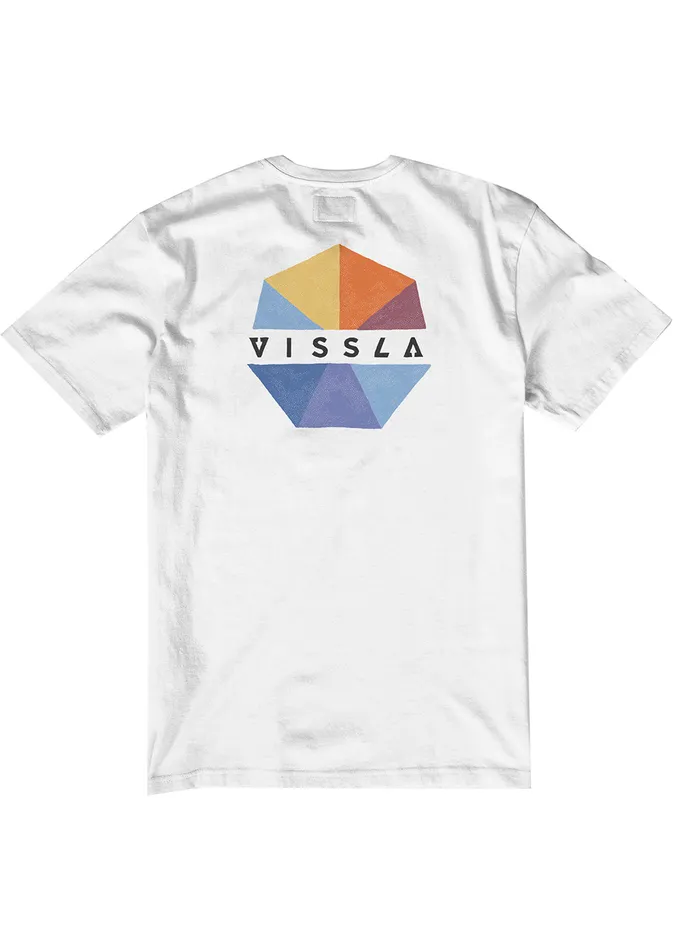 Premium Tees Vissla Men Spectrum Ii Ss Pkt Tee White