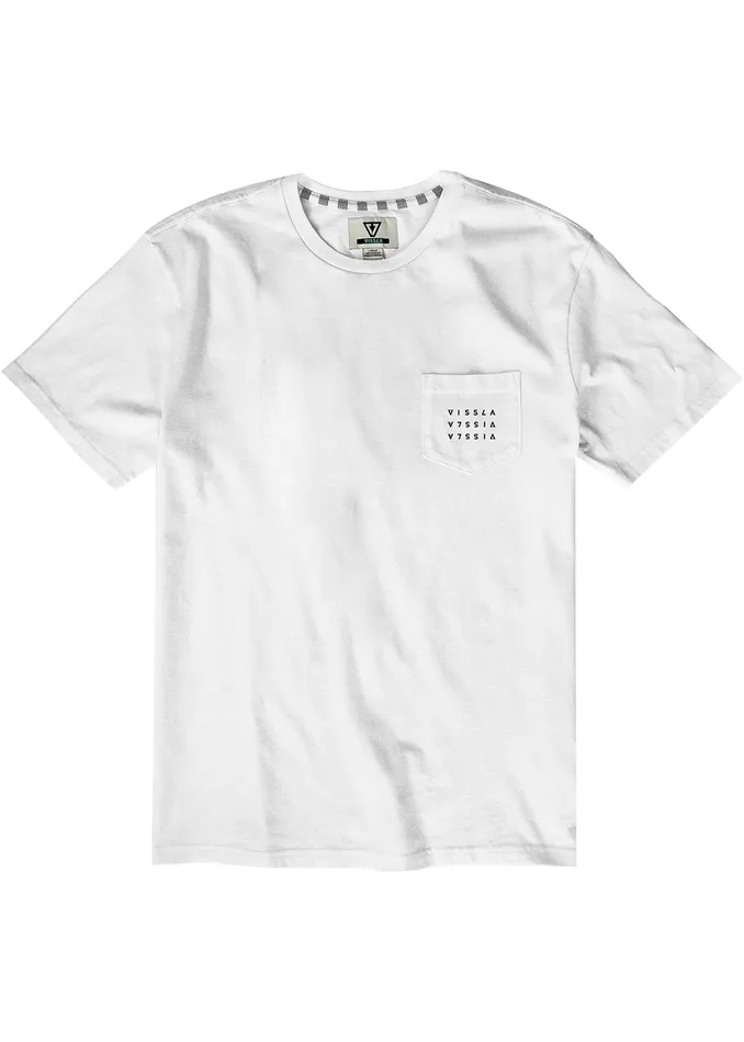 Premium Tees Vissla Men Spectrum Ii Ss Pkt Tee White Premium Tees Vissla Men Spectrum Ii Ss Pkt Tee White