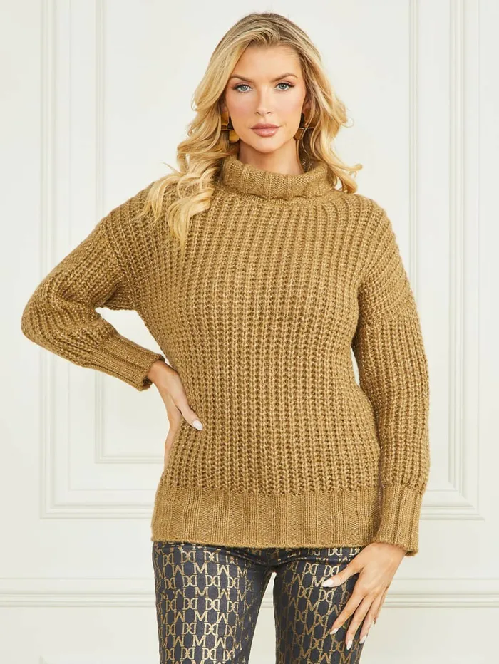 Promise WoolBlend Sweater Cider Gold Multi Women Tops GUESS