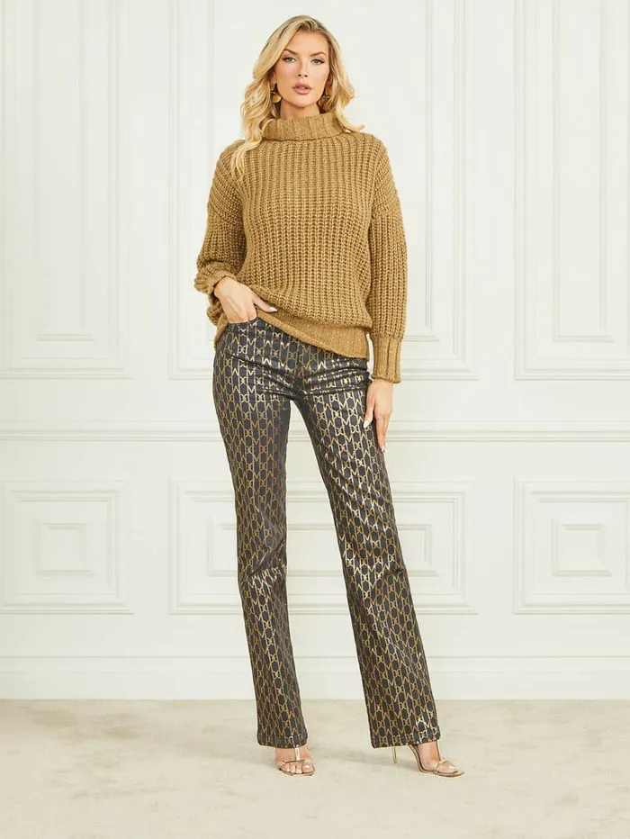 Promise WoolBlend Sweater Cider Gold Multi Women Tops GUESS Promise WoolBlend Sweater Cider Gold Multi Women Tops GUESS