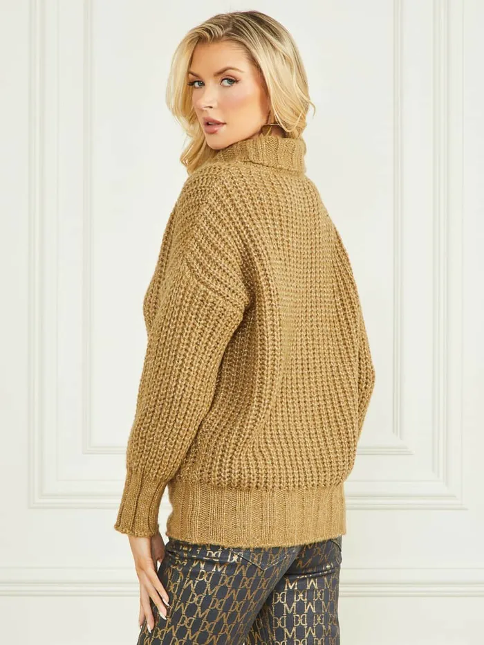 Promise WoolBlend Sweater Cider Gold Multi Women Tops GUESS Promise WoolBlend Sweater Cider Gold Multi Women Tops GUESS
