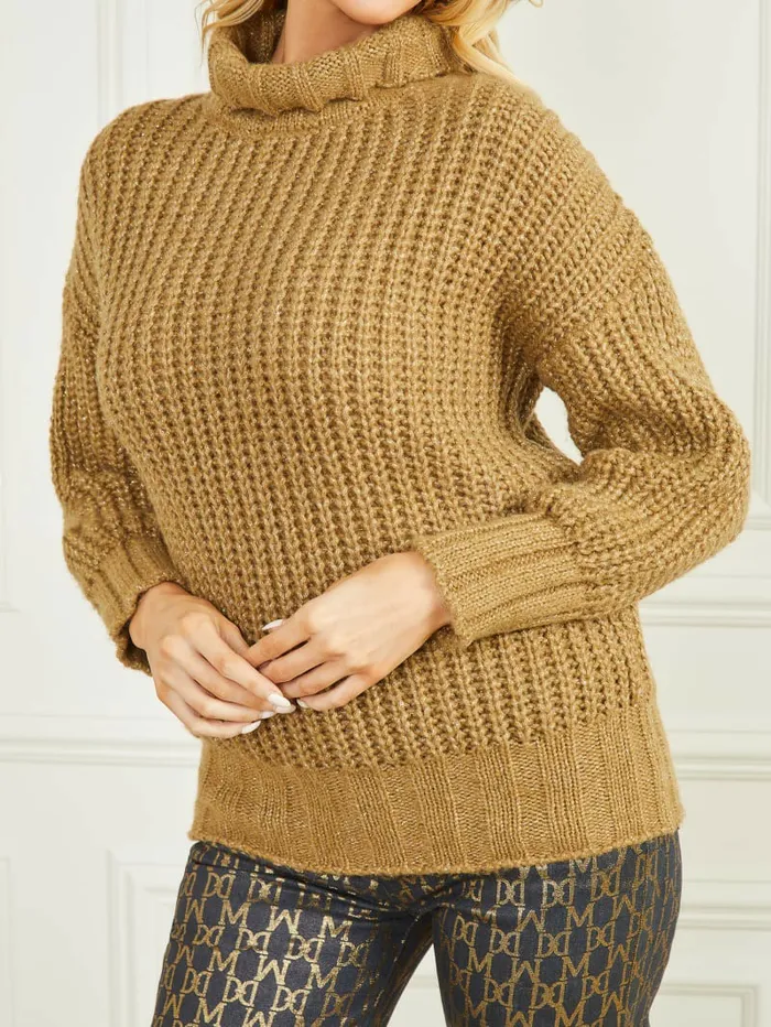 Promise WoolBlend Sweater Cider Gold Multi Women Tops GUESS Promise WoolBlend Sweater Cider Gold Multi Women Tops GUESS