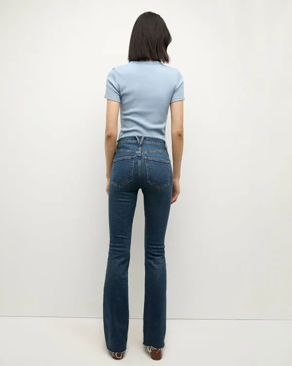 Pruitt Ribbed Tee Smoke Blue Women Veronica Beard Tops Pruitt Ribbed Tee Smoke Blue Women Veronica Beard Tops
