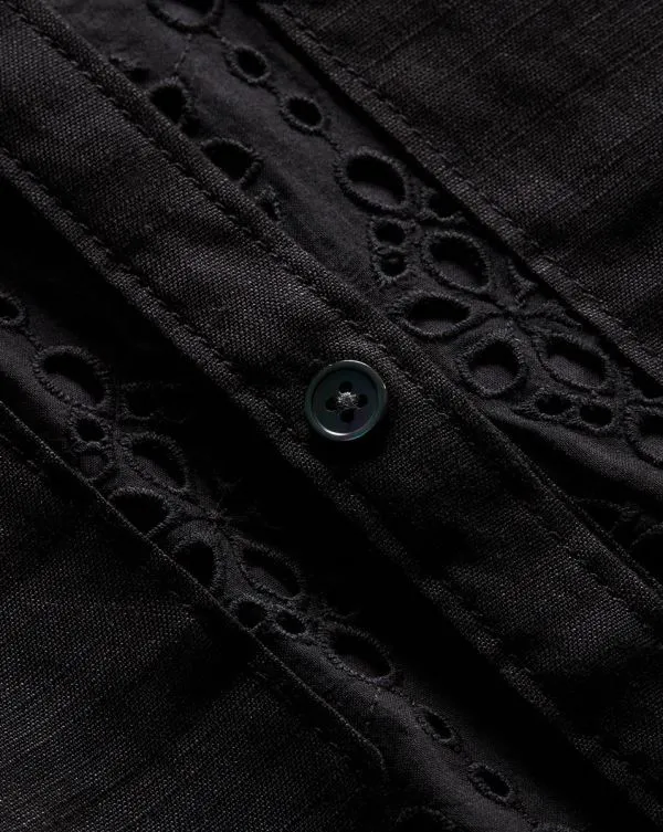 Rafaela Cotton Eyelet Shirtdress Black Women Veronica Beard Dresses