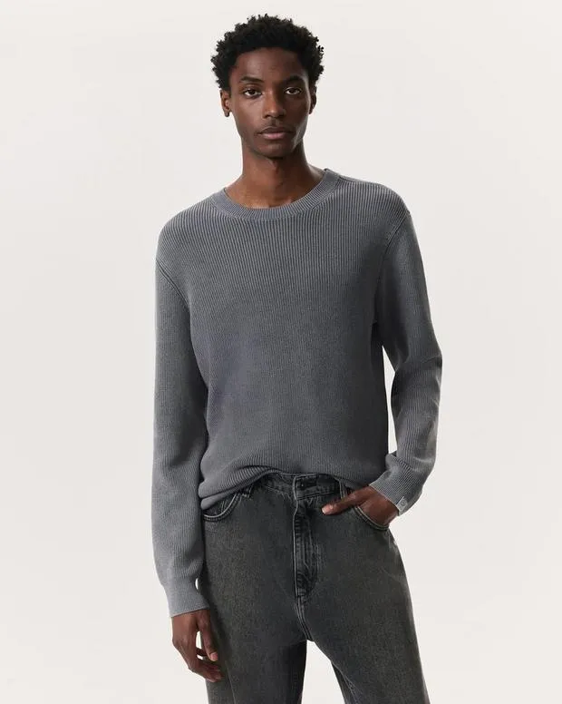 rag and bone AcidWash CottonBlend Crewneck Sweater Heron BlueInk Blue Men Pants rag and bone AcidWash CottonBlend Crewneck Sweater Heron BlueInk Blue Men Pants