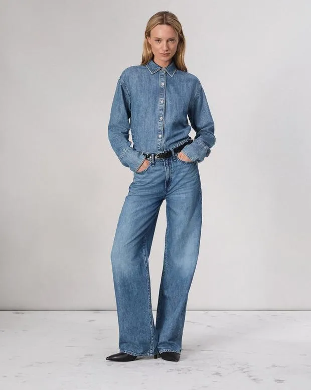 rag and bone FeatherweightWideLeg and BarrelJeans Women Featherweight Logan WideLeg Jean River rag and bone FeatherweightWideLeg and BarrelJeans Women Featherweight Logan WideLeg Jean River