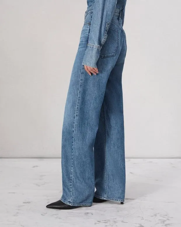 rag and bone FeatherweightWideLeg and BarrelJeans Women Featherweight Logan WideLeg Jean River