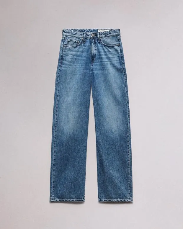 rag and bone FeatherweightWideLeg and BarrelJeans Women Featherweight Logan WideLeg Jean River