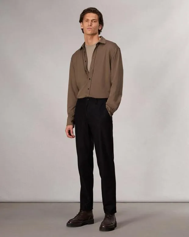 rag and bone Tomlin Pima Cotton Shirt ArmyBlackSea GreyWhite Men Shirts