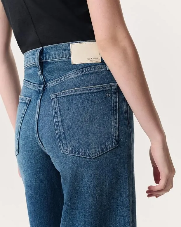 rag and bone WideLeg and BarrelJeans Women Sofie AnkleLength WideLeg Jeans Atlantic