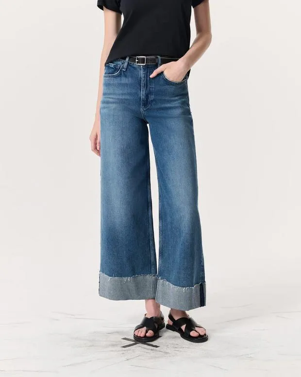 rag and bone WideLeg and BarrelJeans Women Sofie AnkleLength WideLeg Jeans Atlantic