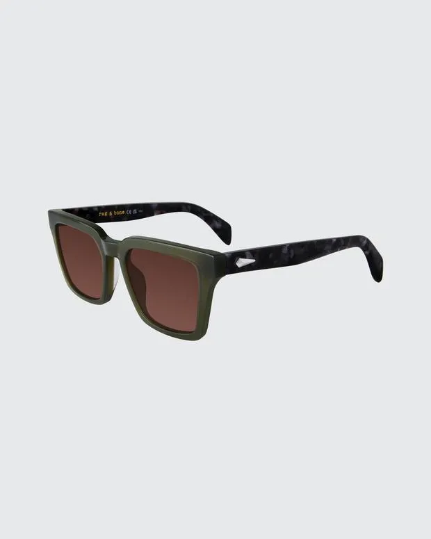 rag and bone Zander BlackCrystalGreen Men Sunglasses