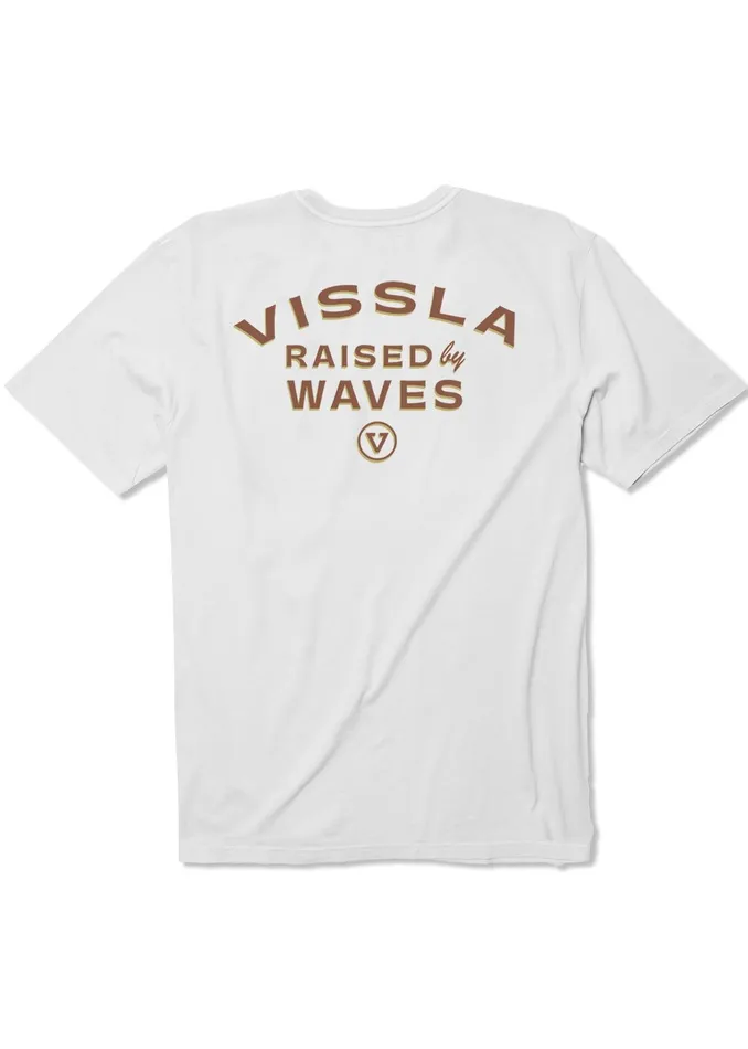 Raised By Ss Pkt Tee White Men Premium Tees Vissla