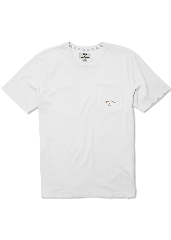 Raised By Ss Pkt Tee White Men Premium Tees Vissla Raised By Ss Pkt Tee White Men Premium Tees Vissla