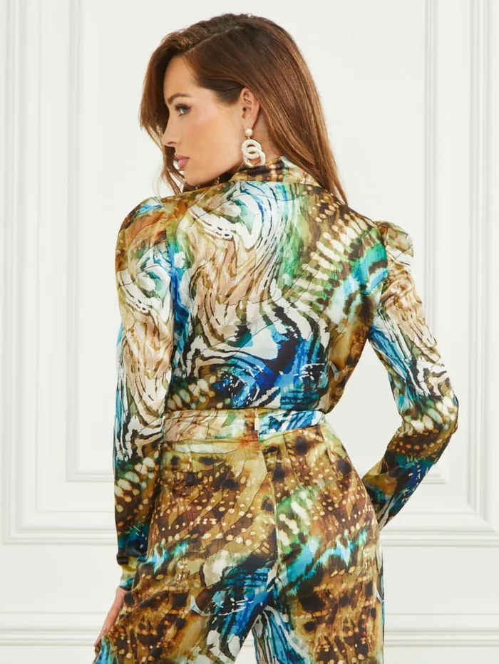 Regina Printed Bodysuit Eutopia Print Women Tops GUESS Regina Printed Bodysuit Eutopia Print Women Tops GUESS