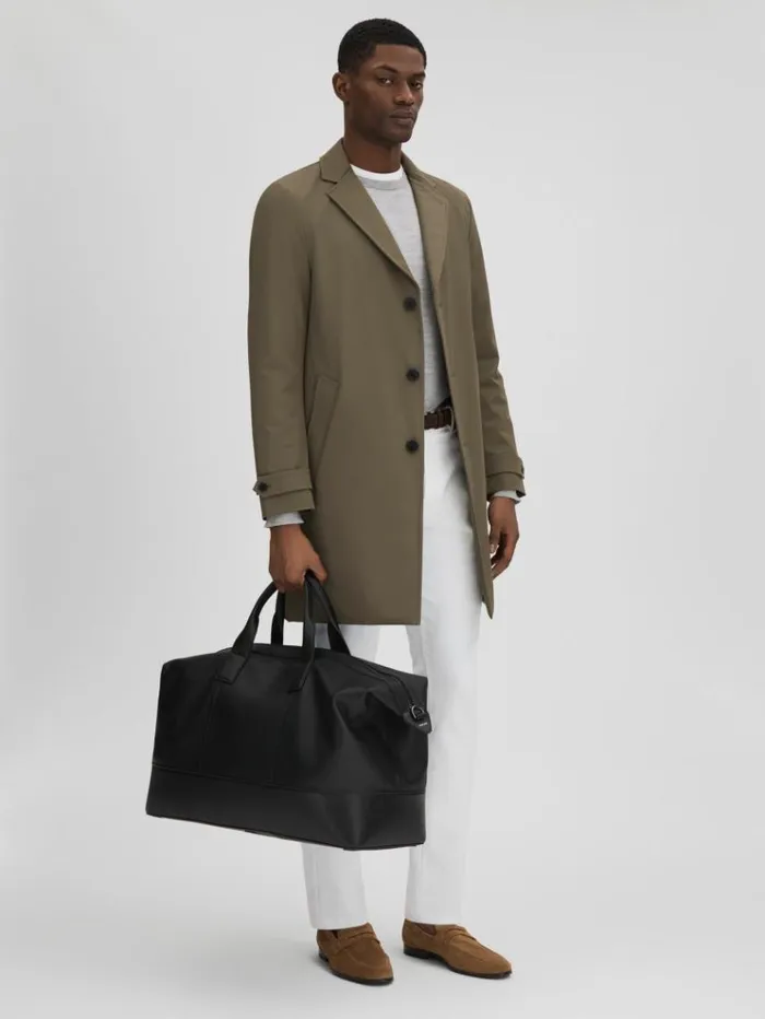 REISS Bags Men Leather Travel Bag Black