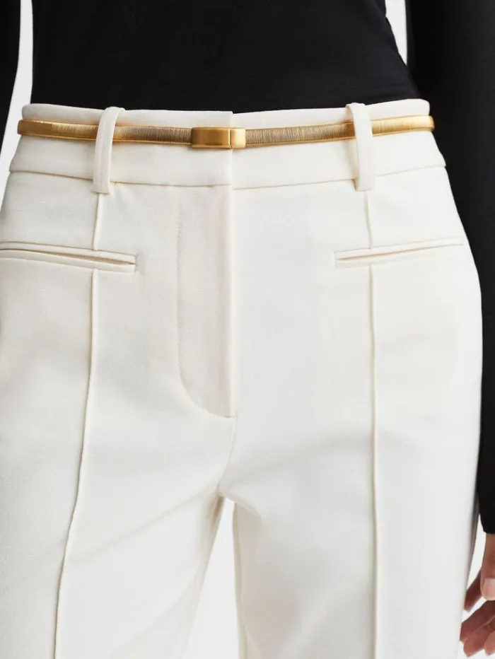REISS Belts Women Elasticated Chain Belt Gold