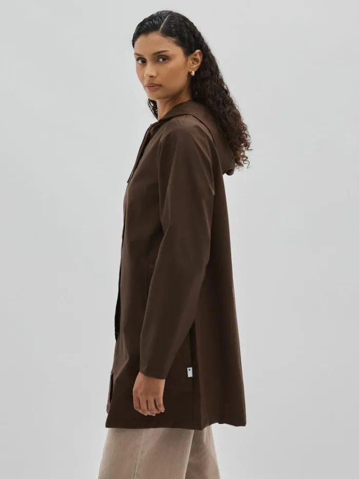REISS Blazers and Jackets Women Rains Bitter Chocolate ALine Raincoat Bitter Chocolate