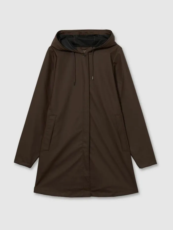 REISS Blazers and Jackets Women Rains Bitter Chocolate ALine Raincoat Bitter Chocolate