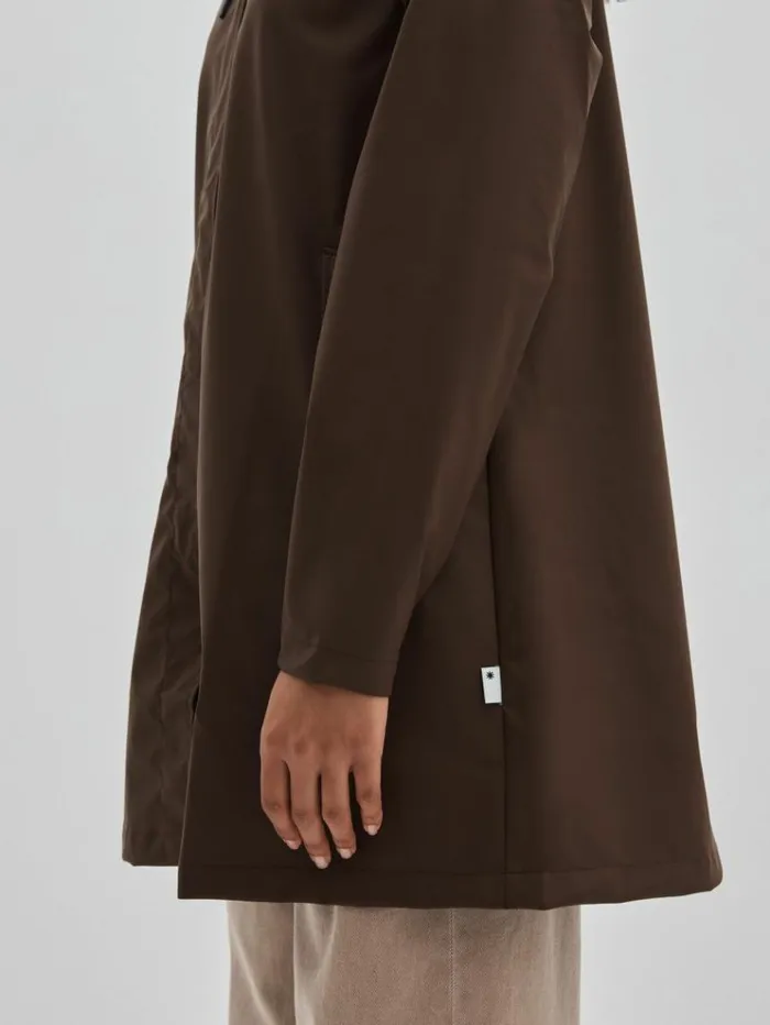 REISS Blazers and Jackets Women Rains Bitter Chocolate ALine Raincoat Bitter Chocolate