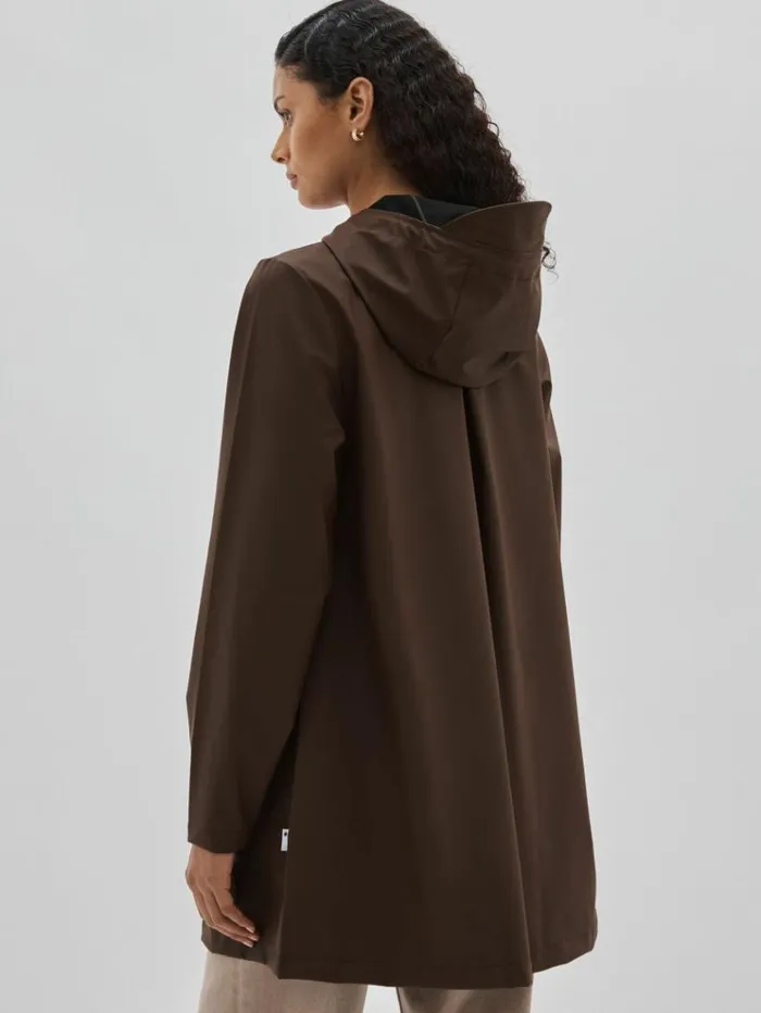 REISS Blazers and Jackets Women Rains Bitter Chocolate ALine Raincoat Bitter Chocolate