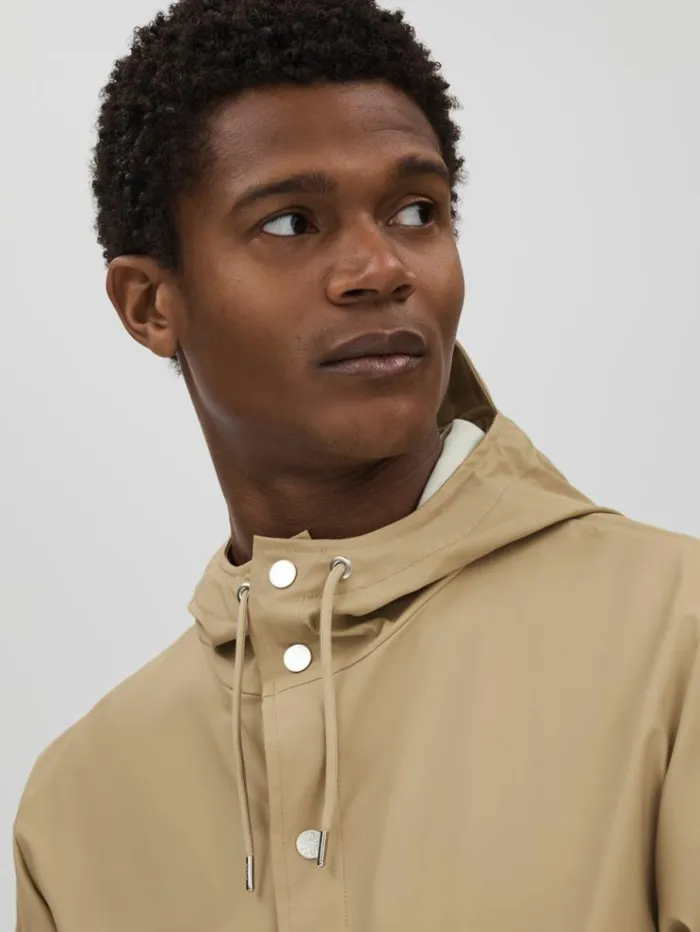 REISS Coats and Jackets Men Rains Unisex Hooded Raincoat Sand