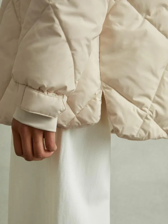 REISS Coats and Jackets Women Quilted Puffer Coat Cream
