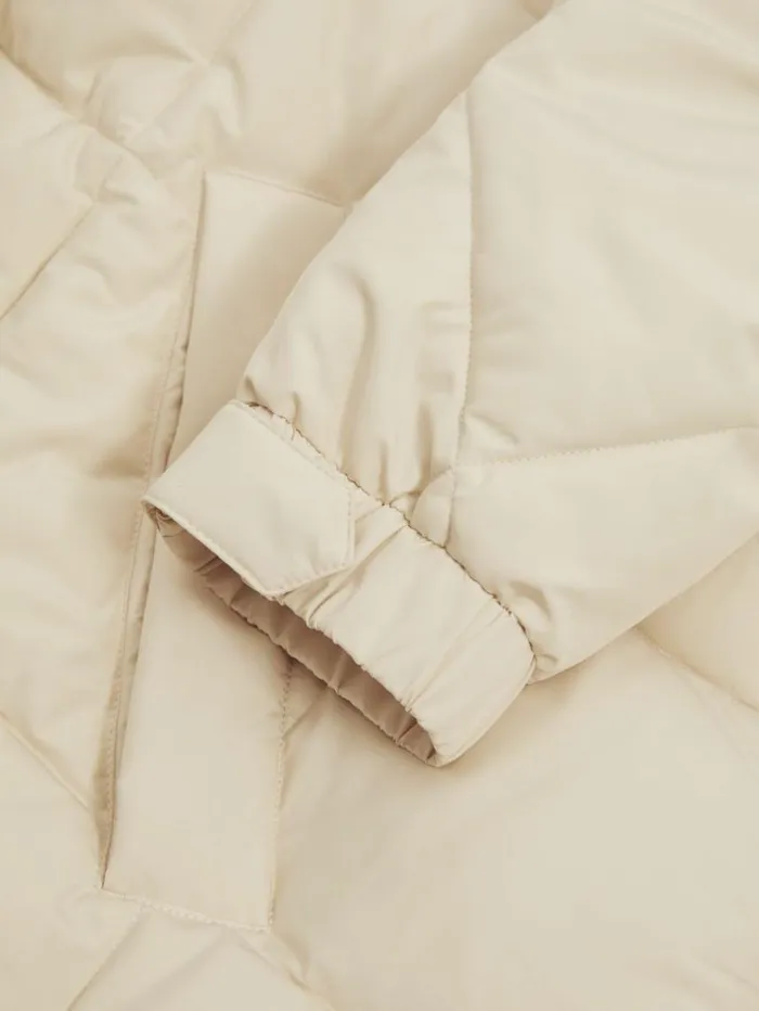 REISS Coats and Jackets Women Quilted Puffer Coat Cream