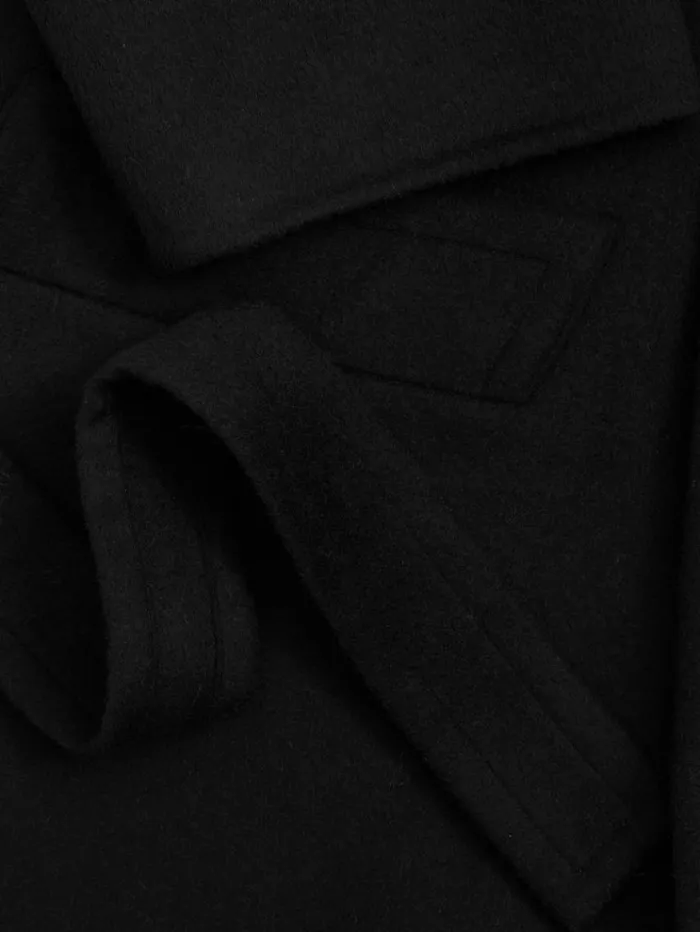 REISS Coats and Jackets Women WoolBlend Blindseam Coat Black