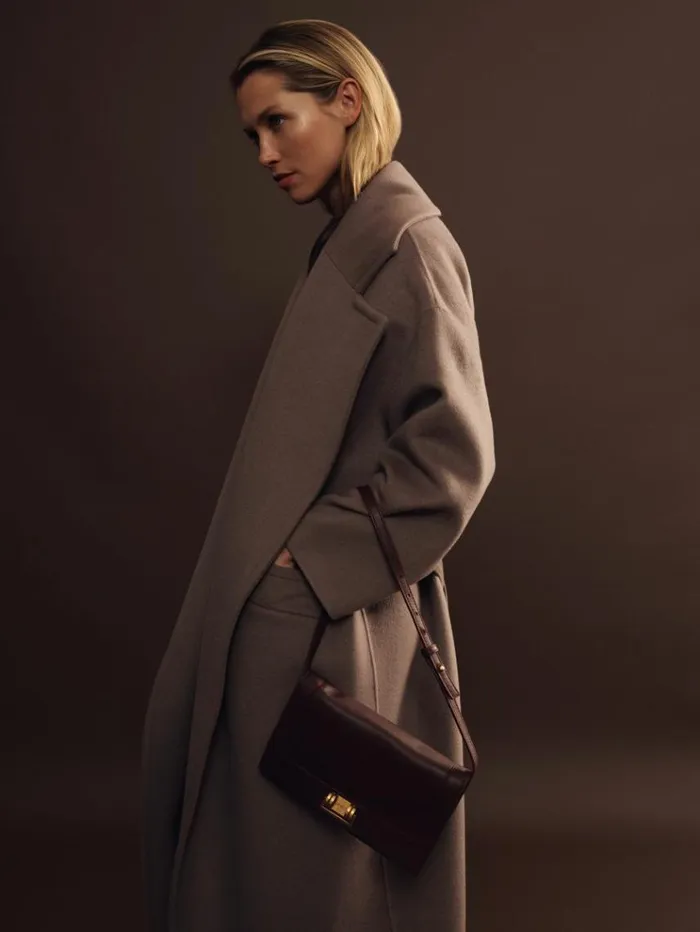 REISS Coats and Jackets Women WoolBlend Blindseam Coat Mink Neutral