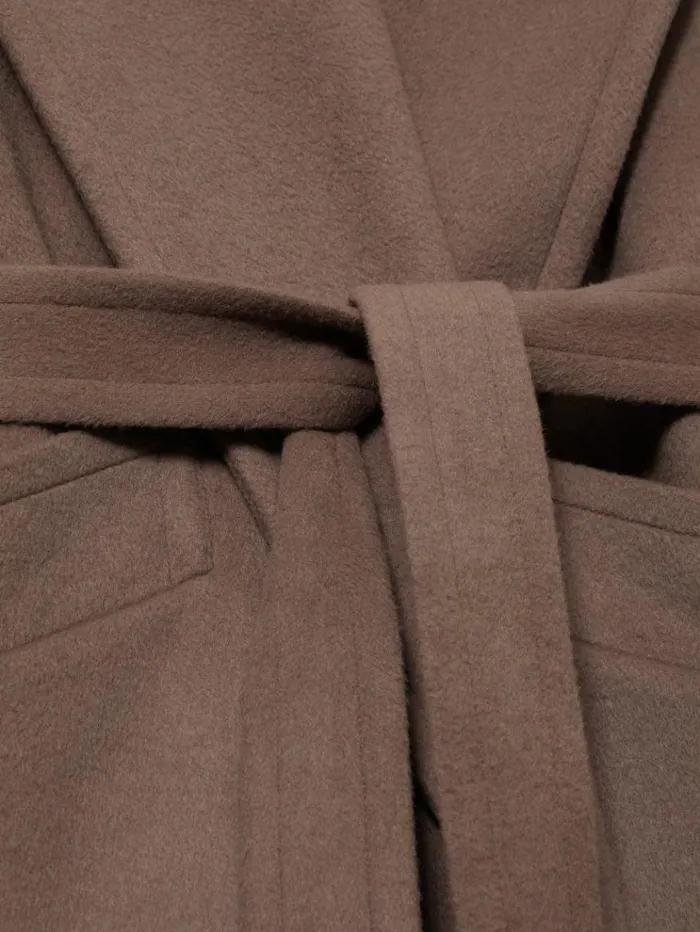 REISS Coats and Jackets Women WoolBlend Blindseam Coat Mink Neutral