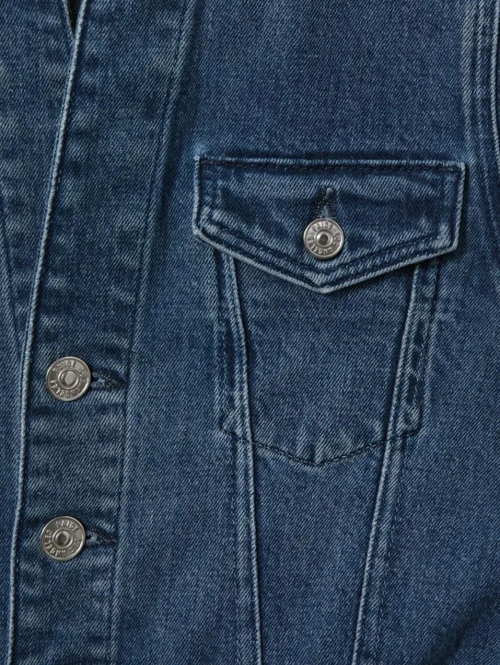REISS Denim Women Paige Belted Denim Mini Dress Kamilla Blue