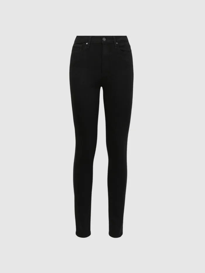 REISS Denim Women Paige Skinny High Rise Jeans Black Shadow