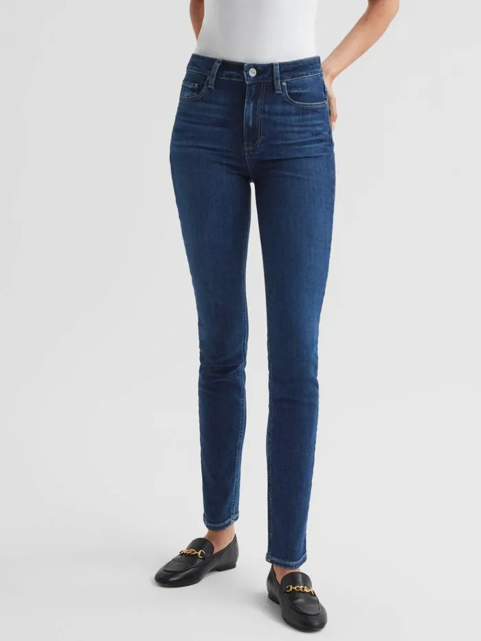 REISS Denim Women Paige Skinny High Rise Jeans Brentwood