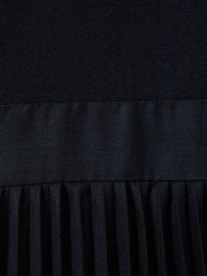 REISS Dresses Women Knit Hybrid Midi Dress Navy